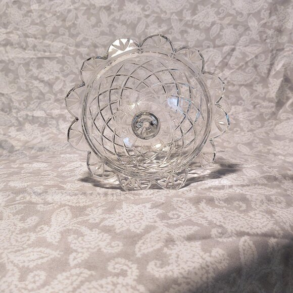 Vintage Polonia Crystal Pedestal Compote/Candy Bowl - Picture 9 of 9
